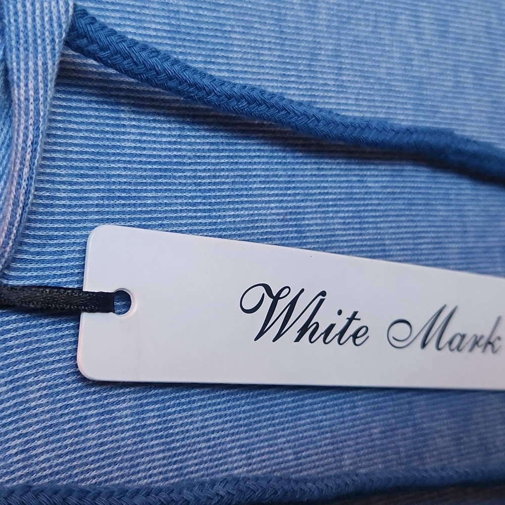 White Mark Blue Hooded Sweater Dress - Picture 7 of 7